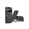 İphone 16 Kılıf Joy Lens Standlı Kapak - Siyah