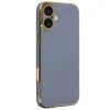 İphone 16 Kılıf Volet Silikon - Mavi