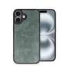 İphone 16 Plus Kılıf Aras Deri Kapak - Koyu Yeşil