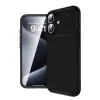 İphone 16 Plus Kılıf Auto Focus Karbon Kapak - Siyah