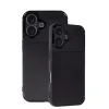 İphone 16 Plus Kılıf Auto Focus Karbon Kapak - Siyah