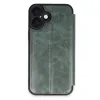 İphone 16 Plus Kılıf Flip Cover - Koyu Yeşil
