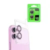 İphone 16 Plus Raze Metal Kamera Lens - Pembe