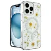 İphone 16 Pro Kılıf Daisy Simli Magsafe Kapak - Gümüş