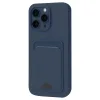 İphone 16 Pro Kılıf Kelvin Kartvizitli Silikon - Lacivert