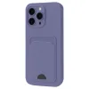 İphone 16 Pro Kılıf Kelvin Kartvizitli Silikon - Lila