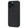 İphone 16 Pro Kılıf Kelvin Kartvizitli Silikon - Siyah