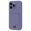 İphone 16 Pro Max Kılıf Kelvin Kartvizitli Silikon - Lila