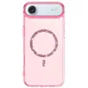 İphone 17 Air Live Diamond Magsafe Kapak - Pembe