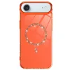 İphone 17 Air Live Diamond Magsafe Kapak - Turuncu