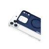 İphone 17 Pro Max Combo Sert Şeffaf Magsafe Kapak - Mavi