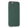 İphone 6 Kılıf Nano İçi Kadife Silikon - Koyu Yeşil