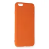 İphone 6 Plus Kılıf Nano İçi Kadife Silikon - Turuncu