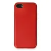 İphone 7 Kılıf Coco Deri Silikon Kapak - Kırmızı