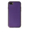 İphone 7 Kılıf Coco Deri Silikon Kapak - Mor