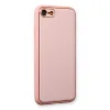 İphone 7 Kılıf Coco Deri Silikon Kapak - Pudra