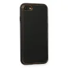 İphone 7 Kılıf Coco Deri Silikon Kapak - Siyah