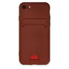 İphone 7 Kılıf Kelvin Kartvizitli Silikon - Bordo