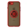 İphone 7 Kılıf Montreal Yüzüklü Silikon Kapak - Kırmızı
