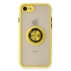 İphone 7 Kılıf Montreal Yüzüklü Silikon Kapak - Sarı