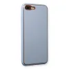 İphone 7 Plus Kılıf Coco Deri Silikon Kapak - Açık Mavi