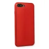 İphone 7 Plus Kılıf Coco Deri Silikon Kapak - Kırmızı