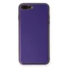 İphone 7 Plus Kılıf Coco Deri Silikon Kapak - Mor