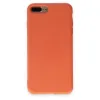 İphone 7 Plus Kılıf Nano İçi Kadife Silikon - Turuncu