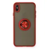 İphone X Kılıf Montreal Yüzüklü Silikon Kapak - Kırmızı