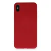 İphone X Kılıf Nano İçi Kadife Silikon - Kırmızı