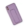 İphone Xs Max Kılıf Coco Deri Standlı Kapak - Koyu Lila