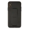 İphone Xs Max Kılıf Coco Deri Standlı Kapak - Siyah