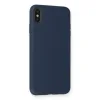 İphone Xs Max Kılıf Nano İçi Kadife Silikon - Lacivert