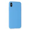 İphone Xs Max Kılıf Nano İçi Kadife Silikon - Mavi