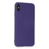 İphone Xs Max Kılıf Nano İçi Kadife Silikon - Mor