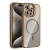 Joko Apple İphone 15 Pro Max Remim Lensli Magsafe Standlı Kapak - Kahverengi