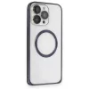 Joko İphone 15 Pro Max Kılıf Metal Bumper Magneticsafe Kapak - Lacivert