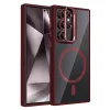 Joko Samsung Galaxy S23 Ultra Remim Lensli Magsafe Standlı Kapak - Bordo