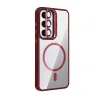 Joko Samsung Galaxy S24 Fe Remim Lensli Magsafe Standlı Kapak - Bordo
