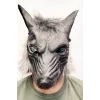 Kafaya Tam Geçmeli Lateks Mavi Gözlü Dişli Ağzı Açık Kurt Maskesi