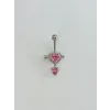 Kalp Detaylı Göbek Piercing - Pg0140