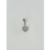 Kalp Detaylı Göbek Piercing - Pg0084