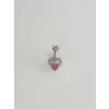 Kalp Detaylı Göbek Piercing - Pg0109
