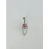 Kalp Detaylı Sallantılı Göbek Piercing - Pg0126