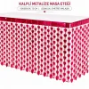 Kalpli Metalize Masa Eteği Kırmızı 75x300 Cm