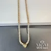3 Mm Zirkon Taşlı Pirinç Kolyeler 40+5 Cm Uzatma Payı - Kl0082