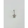 Kaplumbağa Detaylı Göbek Piercing - Pg0098