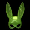 Karanlıkta Parlayan Fosforlu Tavşan Maskesi – Glow Bunny Masquerade Maske (32x22 Cm)