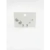 Rodyum Zirkon Taşlı Pirinç Altılı  Kombin Küpe - Kp00632