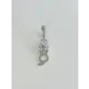 Kedi Detaylı Göbek Piercing - Pg0138